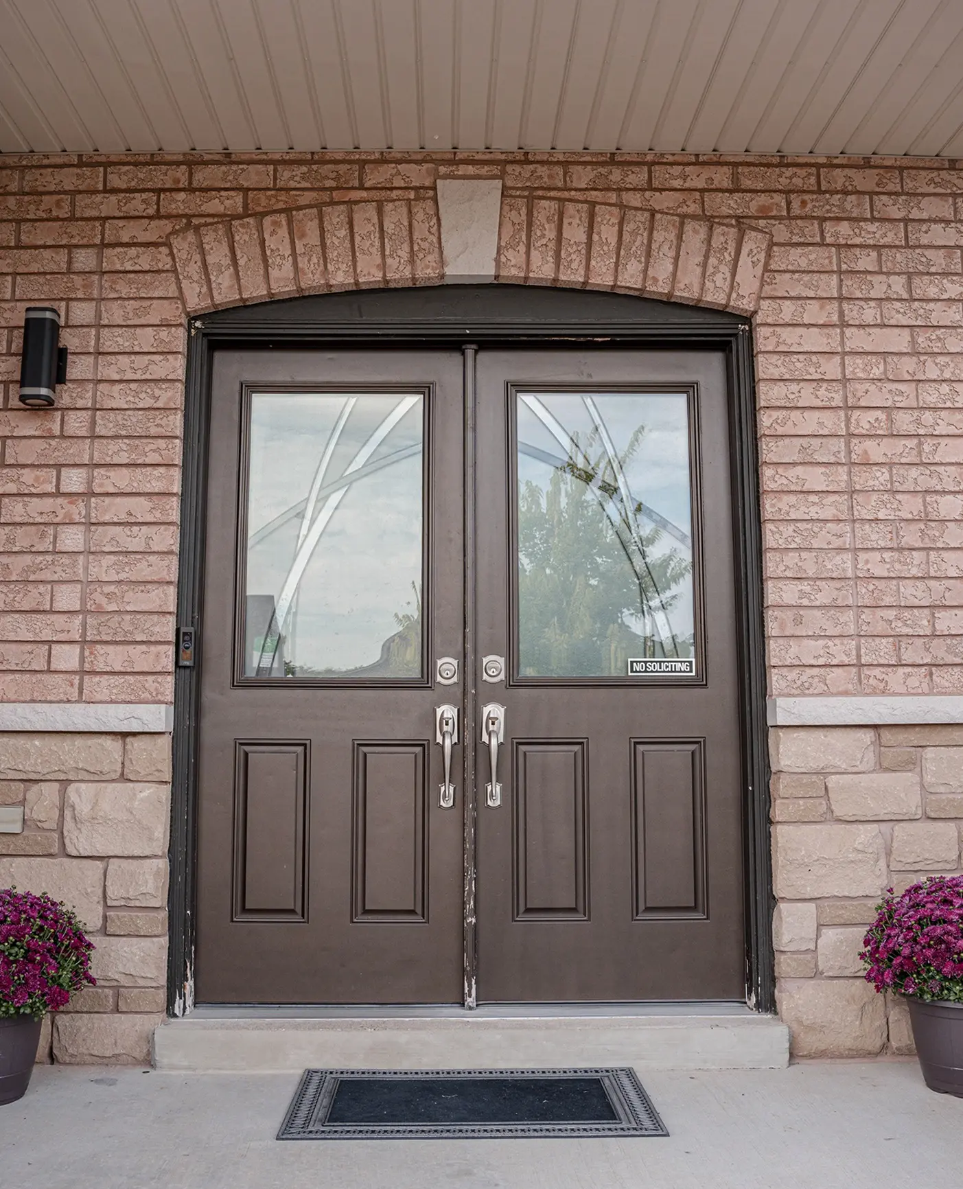 Old entrance door with simple design