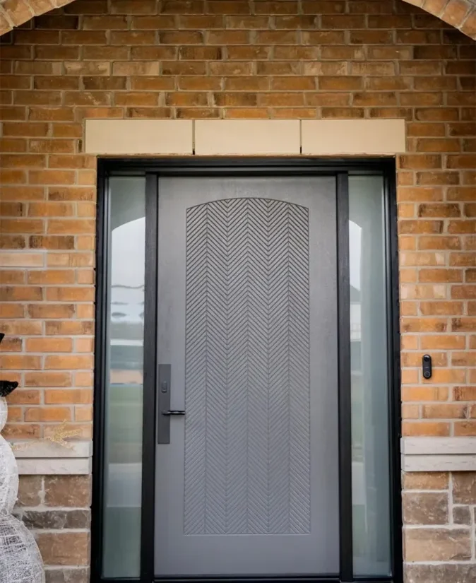 Herringbone panel door