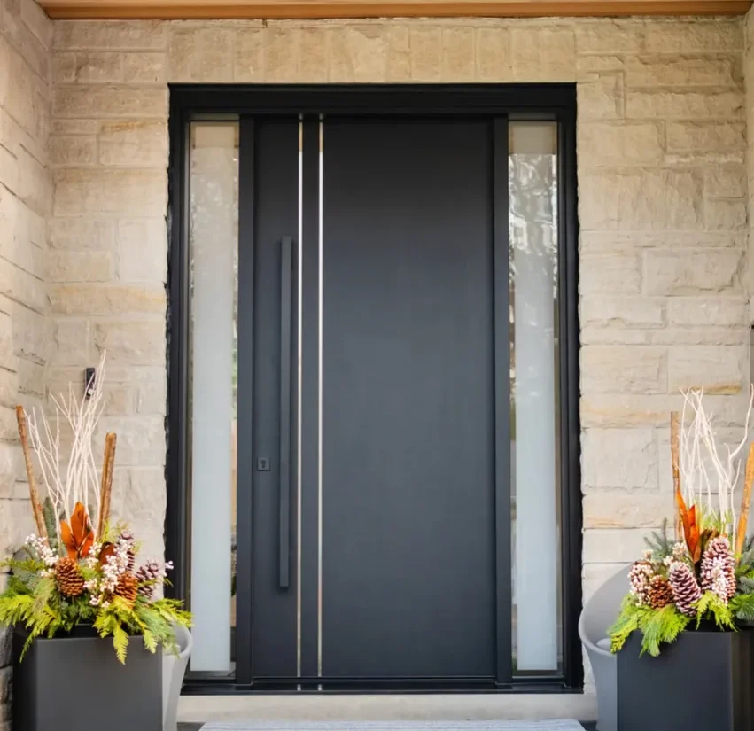 Modern entry with sidelites