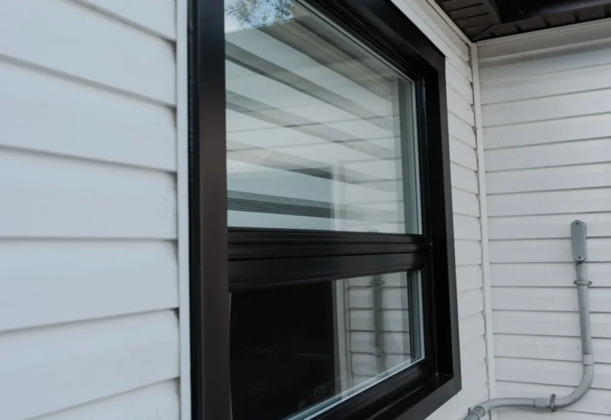 Black casement window