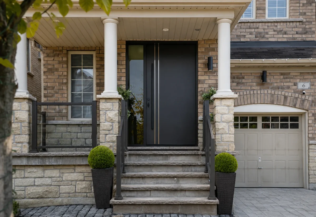 Modern entry with long pulls